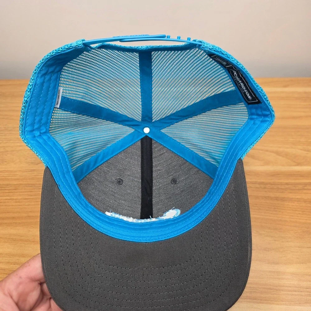Richardson 112 Mens OSFA Grey Blue Excellent C3 Skidsteer Snapback Baseball Cap